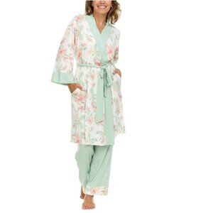 Flora Nikrooz Women’s 3-piece PJ Set - Green - Medium